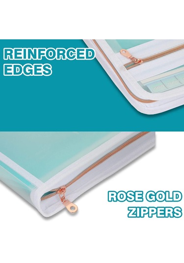 13 Cep Genişleyen Dosya Klasörü Düzenleyici, Ön Şeffaf Kese, Çok Renkli