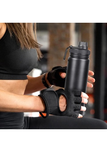 Paslanmaz Çelik Termos 780 Ml-manyetik Telefon Tutuculu Siyah