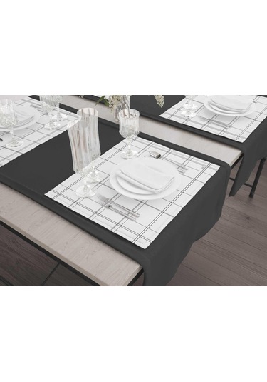 The Mia Amerikan Servis 6'lı Set 50x35 CM N11.507 Beyaz