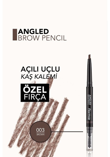 Flormar Kaş Kalemi & Fırçası - Angled Brow Pencil Brown 8690604572052