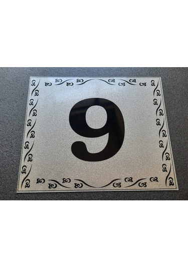 Kapı Numarası 10x12 Cm Kendinden Yapışkanlı No:9