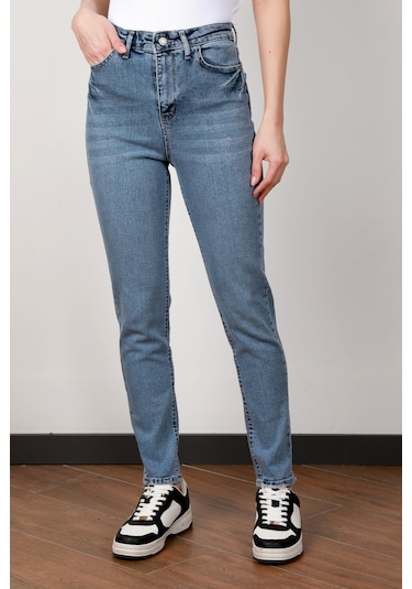 Giysa Kadın Yüksek Bel Skinny Jean Mavi
