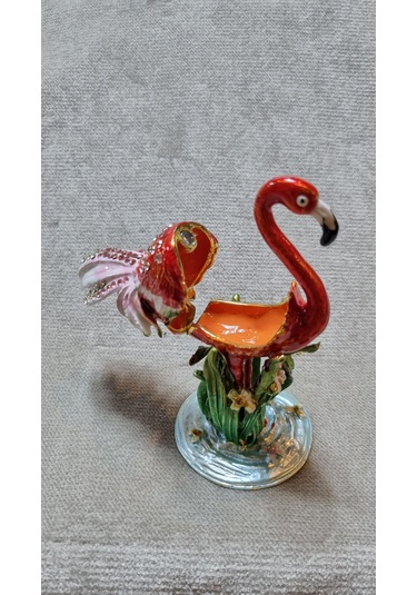 Zirkon Taşlı Flamingo Kutu Biblo 001