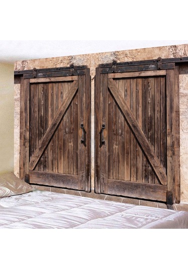 Ahşap Ahır Kapı Goblen Duvar Asılı Bohemio Vintage Hippi Halılar Yatak Odası Dekorasyon Odası Dekor Estetik Boho Battaniye