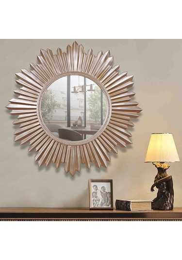 Armanda Yuvarlak Ayna Vizon Ceviz