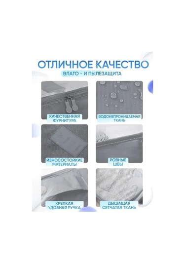 Organajzer Doroznyj Seyahat Yolculuk Düzenleyici Valiz Seti 170161562 Gri