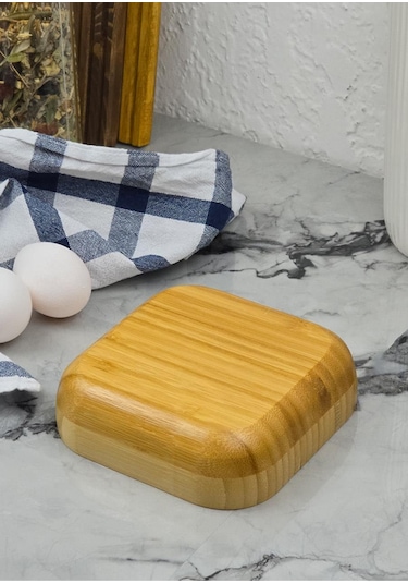 Bambu Kase - Doğal Tabak - 14 Cm, 260 Ml Sarı
