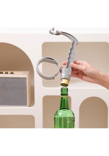 Suntek Soda Şişesi Tutma Hediyeleri Kola 2in1 Ayarlanabilir Gri Gri