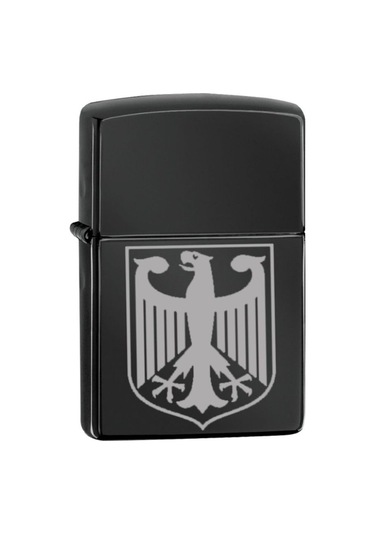 Wehrmacht Alman Eski Madalya Lazer Silinmez Resimli Benzinli Çakmak Hediye İsim Yazılır Siyah