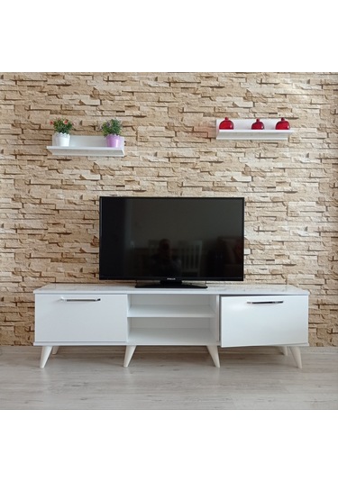Mobilyasepeti Mobilya Sepeti ( Ms 20 ) Tv Ünitesi Dolabı,Raflı,Beyaz