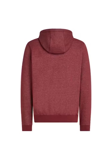 Erkek Kapüşonlu Logo Baskılı Sweatshirt - Bordo Deep Rouge Heather