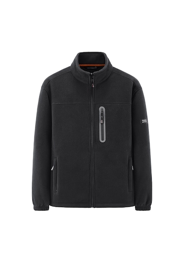 Erkekler İçin Açık Hava Çok Cepli Günlük Dik Yaka Polar Ceket Lacivert