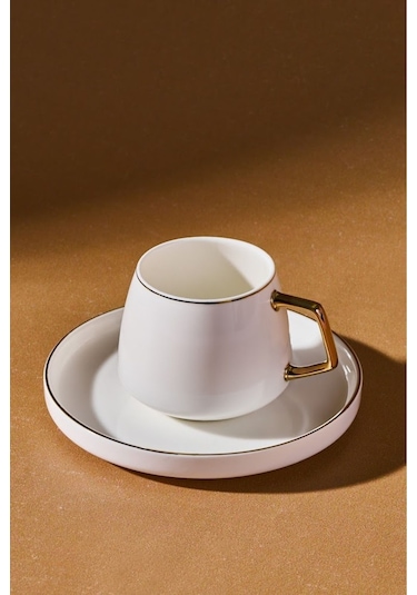 Karaca  Streamline Saturn 6 Kişilik Kahve Fincanı Takımı 100 ml Gold