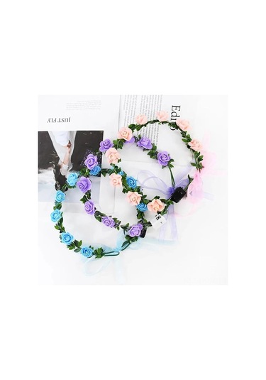 Suofeng Turuncu Islak Işık Led Sarımsak Çiçekli Sarmaşık Taç 9 Adet, Hızlı Yavaş Sürekli Aydınlatma, El Yapımı Diğer