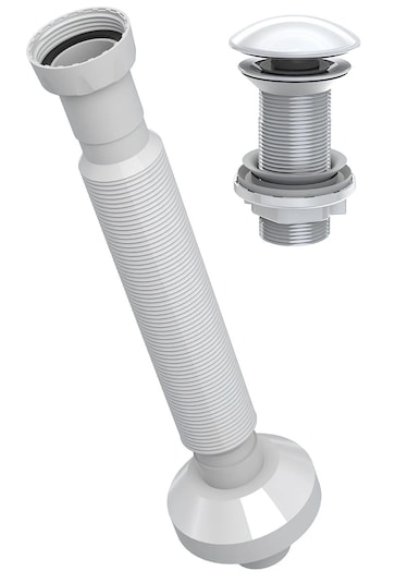 Pop Up Sifon Taşma Deliksiz Parlak Beyaz 220107 Beyaz