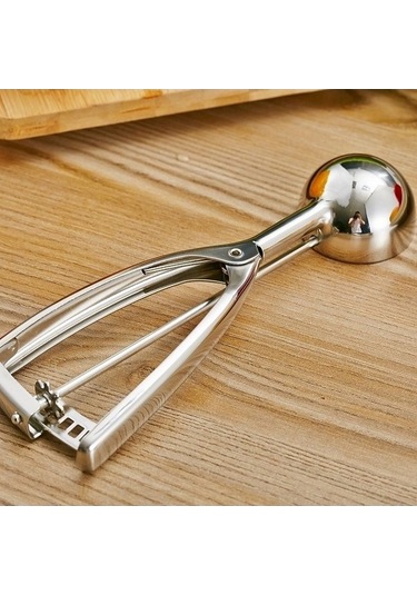 Ulzyvf Cbtx Paslanmaz Çelik Dondurma Kaşığı, 59mm Boy Gümüş Meyve Kaşığı Gümüş