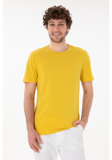 U.S. Polo Assn. Erkek Regular Fit Bisiklet Yaka Sarı Basic Tişört 50305928-VR094 U.S. Polo Assn. Erkek Regular Fit Bisiklet Yaka Sarı Basic Tişört 50305928-VR094