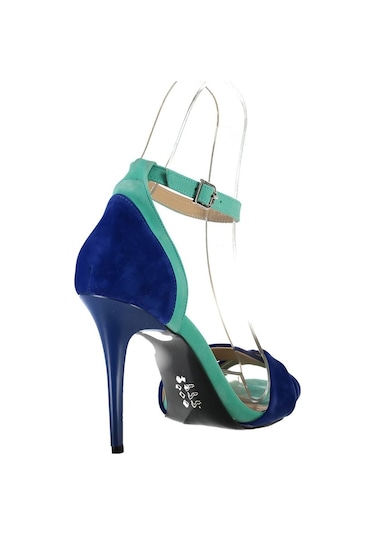 Fox Shoes Su Yeşili/Saks Kadın Topuklu Ayakkabı B922113802