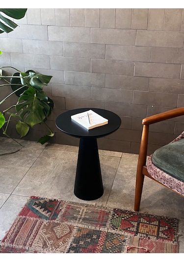 Tekli Zigon Mantar Sehpa Mushroom Masif Ahşap Modern Yan Sehpa Naturel Kayın