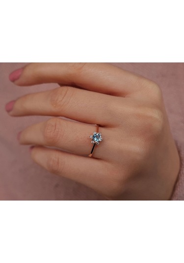 Sirius Pırlanta Ve Mavi Topaz Taşlı Elsa Yüzük 0847R0027