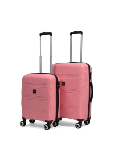 Lucas Polipropilen Kırılmaz Valiz, Kabin Boy&orta Boy Pembe