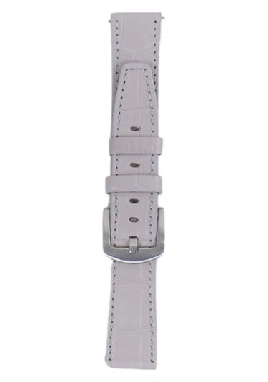 Fro Lw38-43 20 Mm Hakiki Deri Kroko Krem Kordon Silver Toka