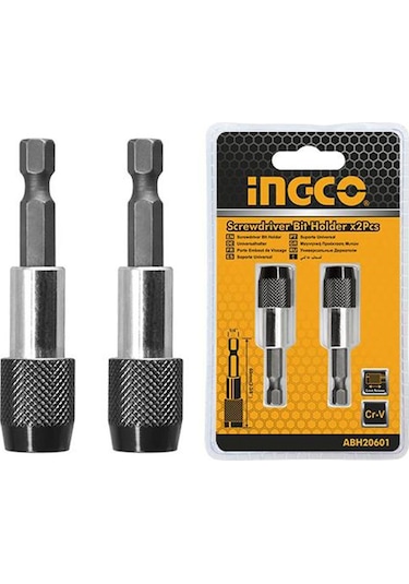 Ingco ABH20601 Bits Ucu Adaptörü Kilitli 2'li takım 60MM
