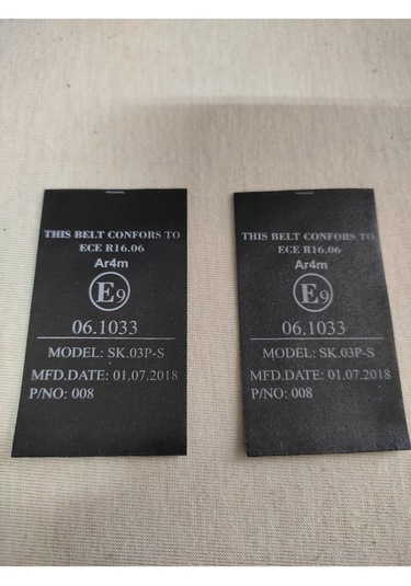 Araç Emniyet Kemeri E Sertifika Etiketi 2 Adet