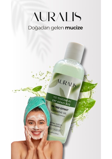 Auralis Çay Ağacı Özlü Yüz Temizleme Jeli Arındırıcı Ve Dengeleyici 200 Ml