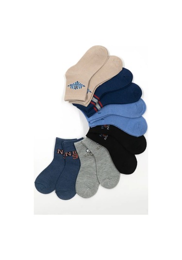 Deo Çocuk Erkek Çorap Seti 12 Çift Pamuk 455811359 Açık Gri