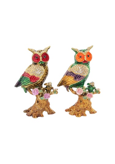 Renkli Baykuş Biblo Tünemiş Baykuş Figürü