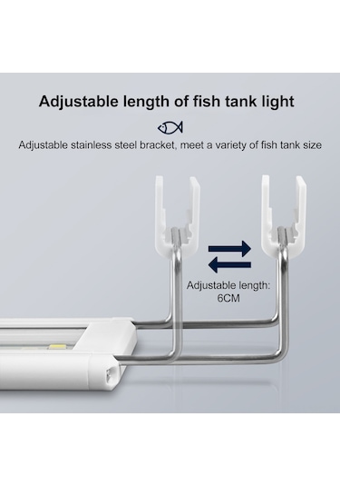 Monyee 40cm Led Akvaryum Işığı, Renk Ve Parlaklık Ayarlanabilir, 3 Modlu, 5w, 40-50cm Akvaryumlar İçin夹式节能造景灯 Diğer