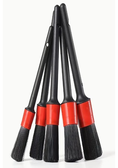 5'li Oto Detay Temizlik Fırçası Seti Kaliteli Detaylı Farklı Boyutlar, Premium Seri Araba Fırçası