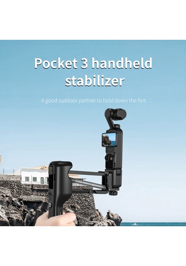 Gajeena Startrc Osmo Pocket 3 İçin Eldeki Titremeyi Azaltıcı, Çok Senaryo Uygulanabilir, Kendini Saklayan Tutamaklı Stablizör Abs+pc, 102g