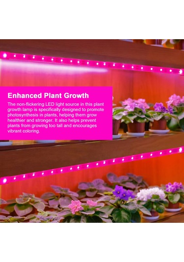 Kosona 30cm Led Bitki Büyüme Işığı: Pembe-mor Spektrum, 4 Seviye Parlaklık, 3/9/12 Saat Akıllı Zamanlayıcı, Usb Plug & Play, Yükleme Aksesuarları Dahil Diğer