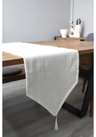 Colber Düz Keten Tek Runner 35 X 140