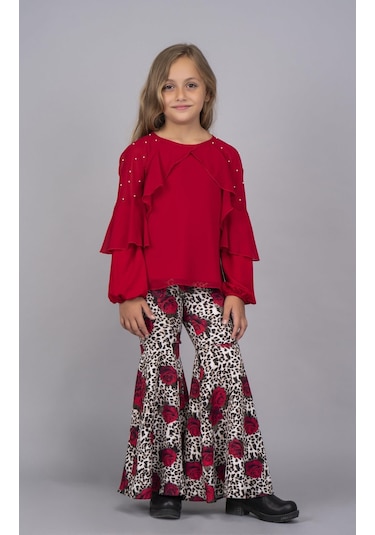 Bestkids Kız Çocuk İspanyol Paça Pantolon 6-14 Yaş 4378 001