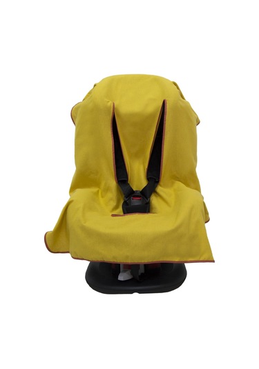 Ezh Collection 4011 Bebek Oto Koltuğu Kılıfı Flanel (Pazen) Kumaş Sarı