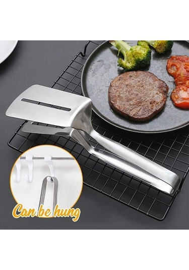 Cc Globall Paslanmaz Çelik Çift Taraflı Et Spatula Maşası