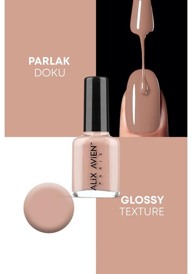 Alix Avien Nude Oje 49 Yüksek Pigmentli Uzun Süreli Kalıcılık Hızlı Kuruma Nail Lacquer 49