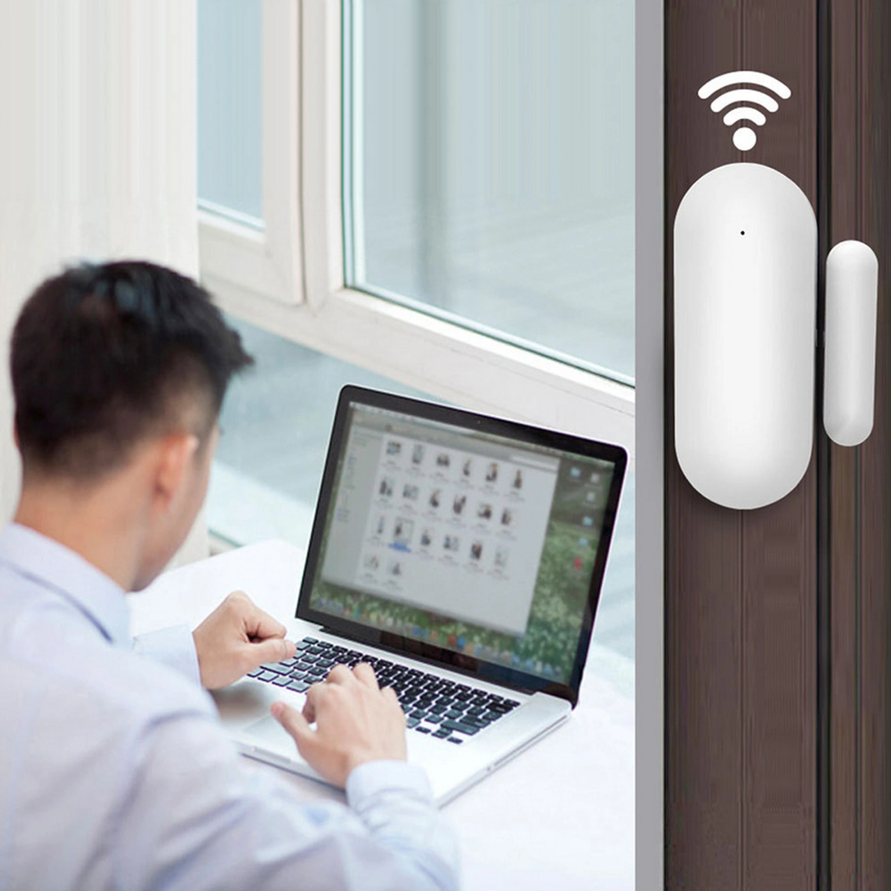 Youmex Akıllı Pencere/kapı Alarmı - Ev Güvenliği Sistemleri İçin Uydu, Alexa Ve Google İle Uyumlu, 433mhz Kablosuz Algılayıcı