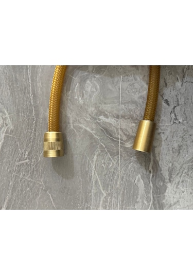 Rudi Armatür 50 Cm Gold Renk Hortum Sarı