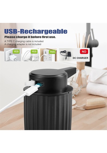 Xiaaokeji Mutfak İçin Otomatik Sabunluk Sıvısı: 9 Oz Siyah