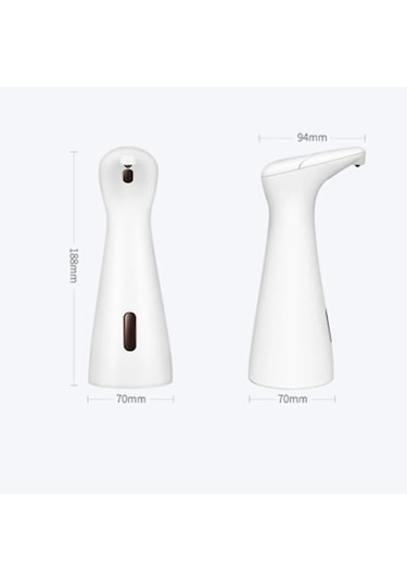 White-200ml Otomatik Sabunluk Kızılötesi Hareket Sensörü Sıvı Bulaşık Sabunu Dispenseri