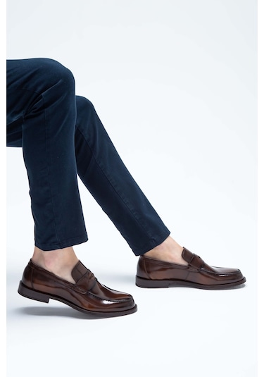 Tamer Tanca Erkek Hakiki Deri Taba Makosen Ayakkabı 183 11611 Erk Ayk Y23 Taba