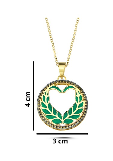 Kayra Mücevher Mineli Başak Burcu Altın Kaplama Kolye