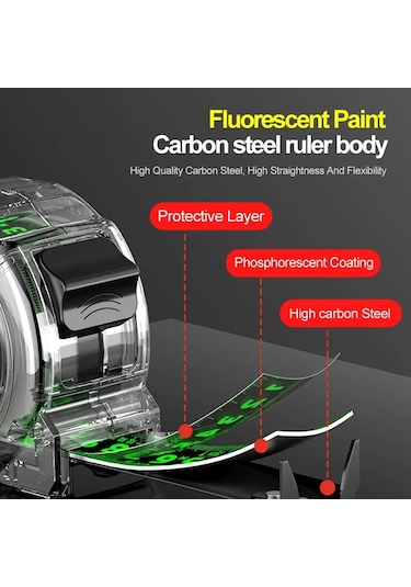 10m X25mm-mezur 5 7 10 Metre Hassas Ve Dayanıklı Ölçüm Cetveli Ölçüm Bandı Hassas Ve Net