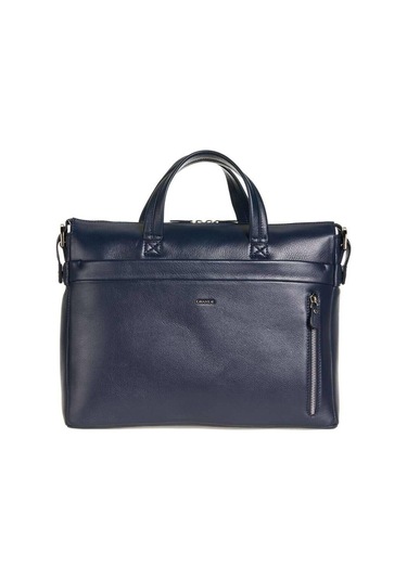 %100 Hakiki Deri Unisex Evrak Ve Laptop Çantası-131961 Siyah