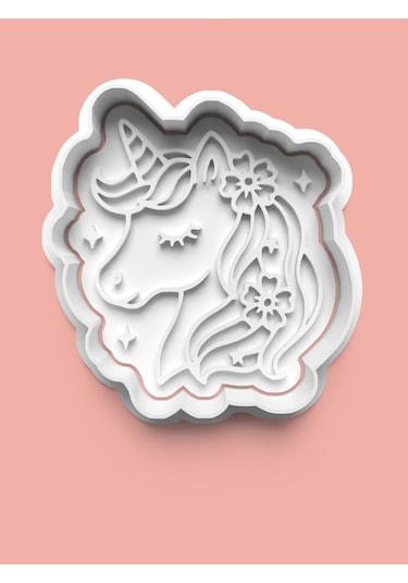 Unicorn Figürü Kurabiye Kalıbı Ve Şeker Hamuru Kalıbı 0868-1 Diğer