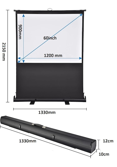 Peak 120 90 Cm Taşınabilir Portatif Pull Up Floor Projeksiyon Per